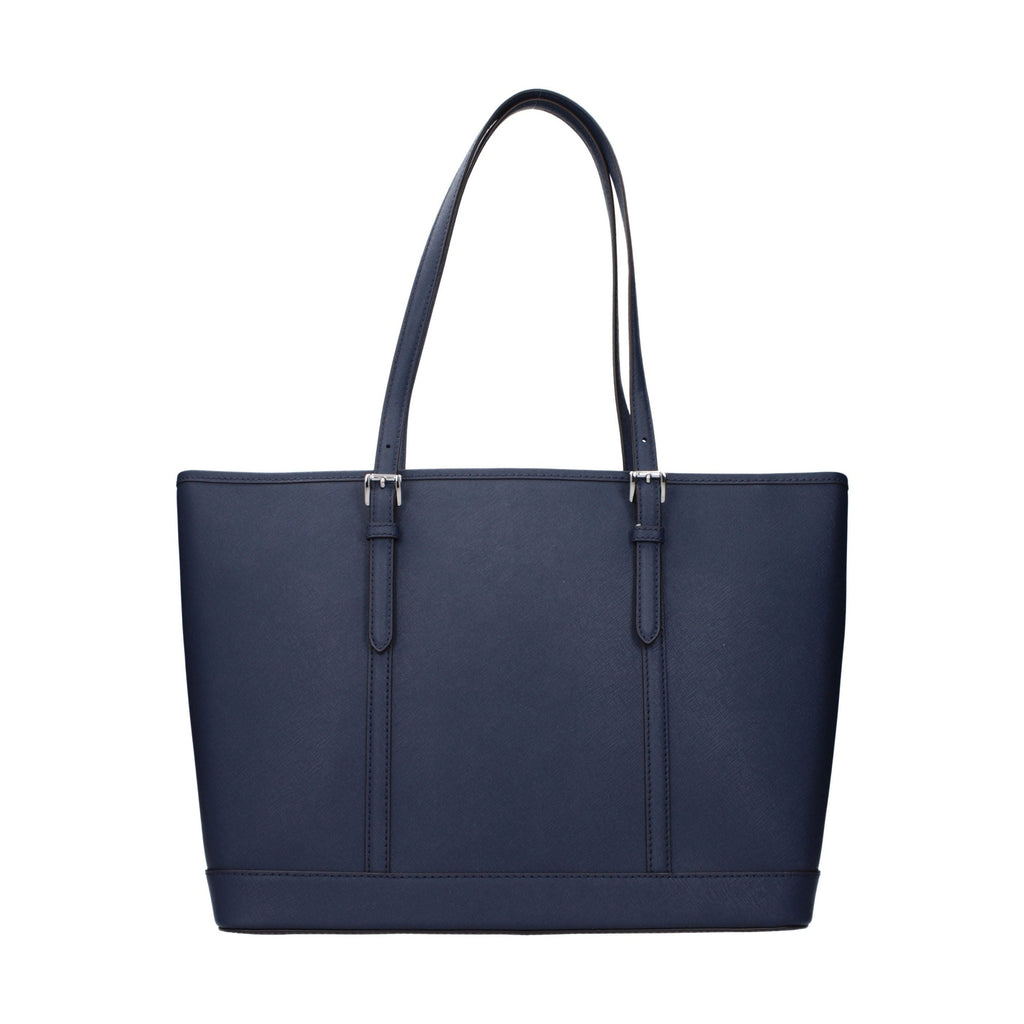 Blue Leather Shoulder Bag