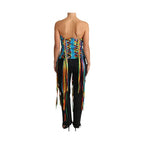 Dolce & Gabbana Multicolor Strings Bustier Polyester Corset  Top