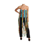 Dolce & Gabbana Multicolor Strings Bustier Polyester Corset  Top