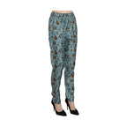 Dolce & Gabbana Blue Musical Instruments Print Tapered Pants