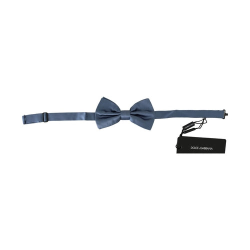 Dolce & Gabbana Blue 100% Silk Adjustable Neck Papillon Bow tie