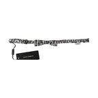 Dolce & Gabbana White Pattern Silk Adjustable Neck Papillon Tie