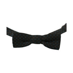 Dolce & Gabbana Men Gray Pattern Silk Adjustable Neck Papillon Bow Tie