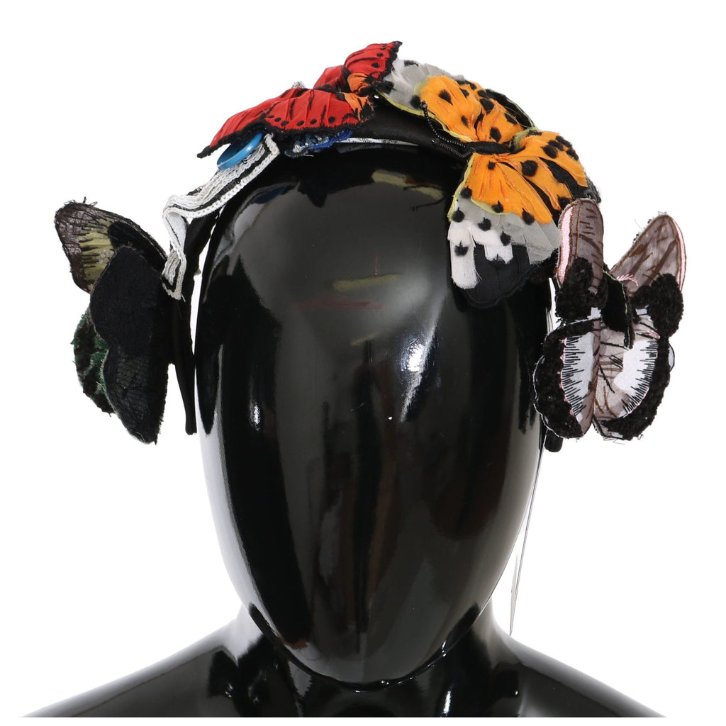 Dolce & Gabbana Tiara Floral Butterfly Sequin Diadem Headband