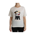 Dolce & Gabbana White #dgfamily Patch Short Sleeve Blouse Top
