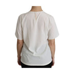 Dolce & Gabbana White #dgfamily Patch Short Sleeve Blouse Top