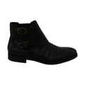 Dolce & Gabbana Black Crocodile Leather Derby Boots Shoes