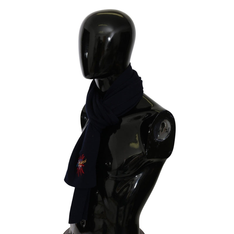 Dolce & Gabbana Blue #DGLovesLondon Wrap Shawl Wool Scarf