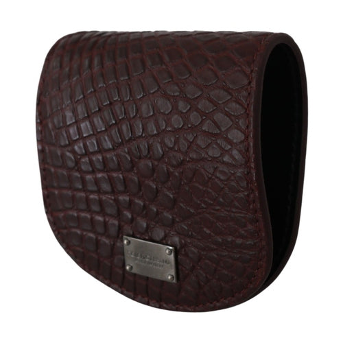 Dolce & Gabbana Brown Exotic Skin Pocket Condom Case Holder