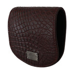 Dolce & Gabbana Brown Exotic Skin Pocket Condom Case Holder