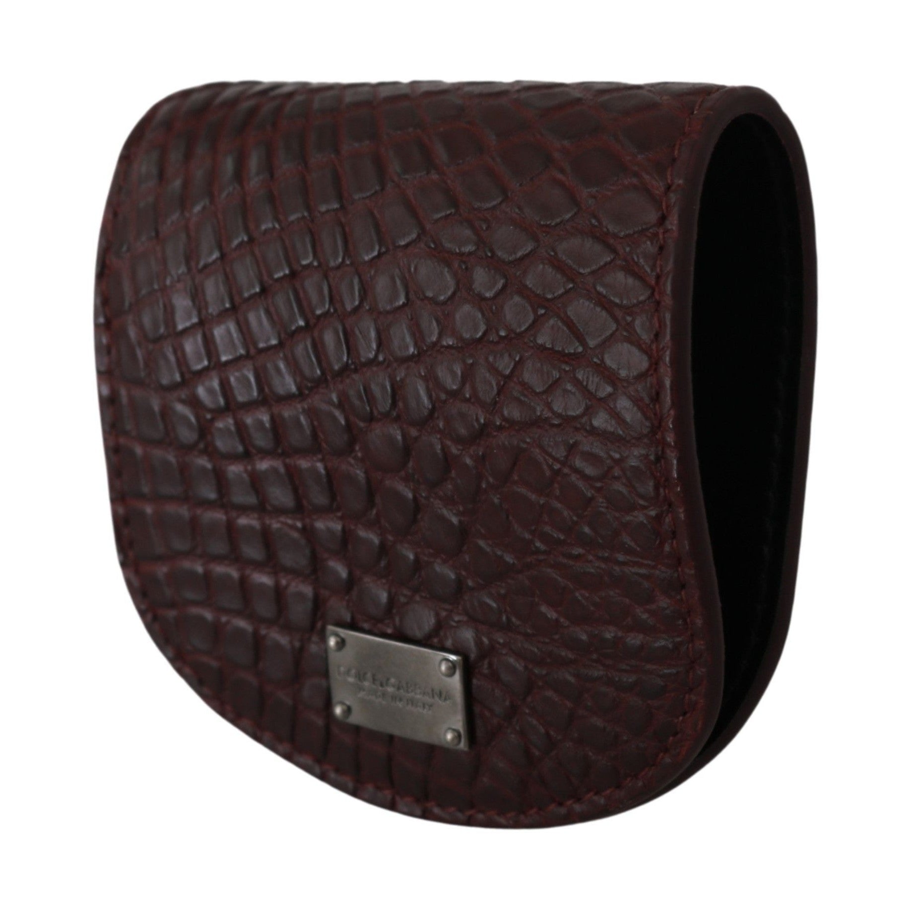 Dolce & Gabbana Brown Exotic Skin Pocket Condom Case Holder