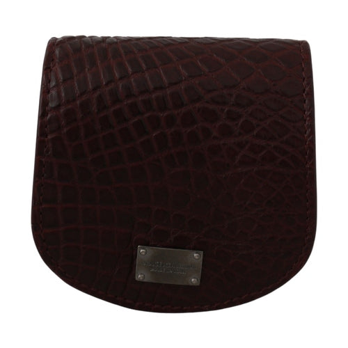 Dolce & Gabbana Brown Exotic Skin Pocket Condom Case Holder