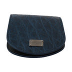 Dolce & Gabbana Blue Holder Pocket Wallet Blue Exotic Skin Condom Case