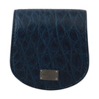 Dolce & Gabbana Blue Holder Pocket Wallet Blue Exotic Skin Condom Case