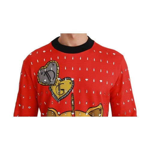 Dolce & Gabbana Red Crystal Pig of the Year Sweater