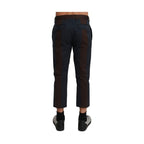 Dolce & Gabbana Brown Stripes Cropped Trousers Pants