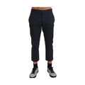 Dolce & Gabbana Brown Stripes Cropped Trousers Pants