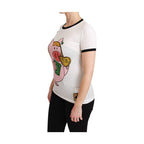 Dolce & Gabbana White YEAR OF THE PIG Top Cotton T-shirt