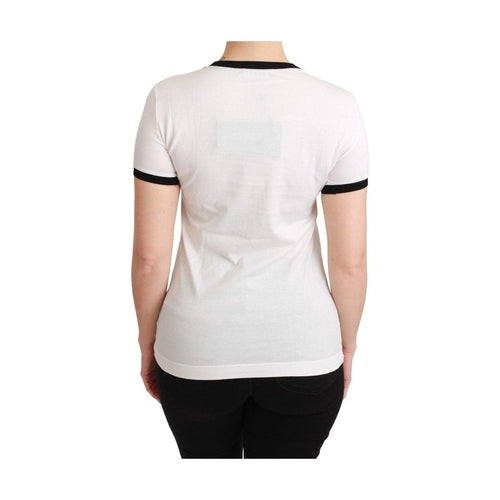 Dolce & Gabbana White YEAR OF THE PIG Top Cotton T-shirt