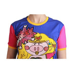 Dolce & Gabbana Purple PIG SUPERGIRL Top Cotton T-shirt