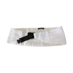 Dolce & Gabbana White Men Waist Belt Cotton Cummerbund