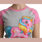 Moschino Gray and pink Cotton T-shirt My Little Pony Top