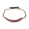 Dolce & Gabbana Pink Leather Gold Chain Accessory Shoulder Strap