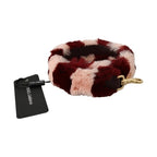 Dolce & Gabbana Pink Red Lapin Fur Accessory Shoulder Strap