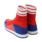 Dolce & Gabbana Blue Red Sorrento Logo Sneakers Socks Shoes