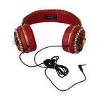 Dolce & Gabbana FRENDS Leather Red Floral Crystal Headset Headphones
