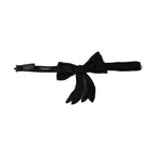 Dolce & Gabbana Gold Tone Silk Rhinestone Embellished Women Bowtie