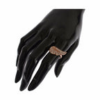 Nialaya Pink Gold 925 Silver Womens Clear CZ Ring