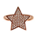 Nialaya Womens Clear CZ Star 925 Silver Ring