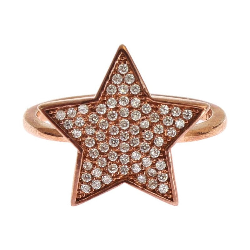 Nialaya Womens Clear CZ Star 925 Silver Ring