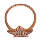 Nialaya Womens Clear CZ Star 925 Silver Ring