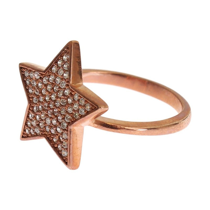 Nialaya Womens Clear CZ Star 925 Silver Ring