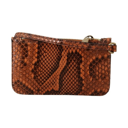 Dolce & Gabbana Brown Leather Coin Purse Wristlet Mirror AGNESE Wallet