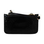 Dolce & Gabbana Black Leather Coin Purse Wristlet Mirror Agnese Wallet