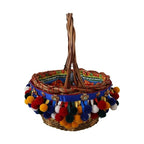 Dolce & Gabbana Multicolor Cotton Embellished Agnese Basket Tote Bag