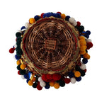 Dolce & Gabbana Multicolor Cotton Embellished Agnese Basket Tote Bag