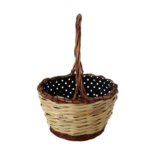 Dolce & Gabbana Beige Wood Wicker Rattan Basket Tote Bag