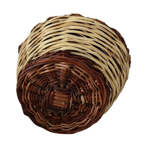 Dolce & Gabbana Beige Wood Wicker Rattan Basket Tote Bag