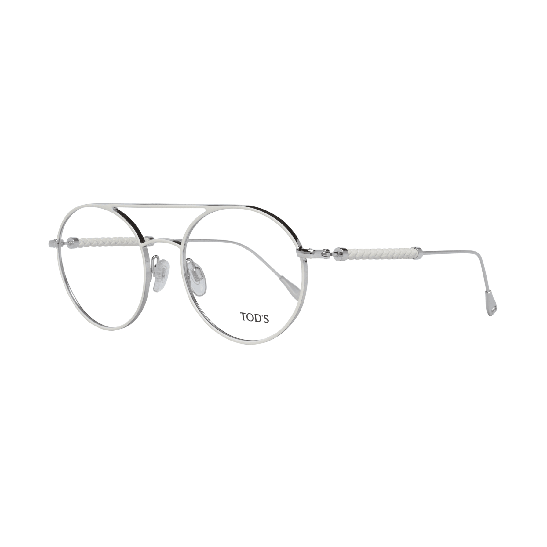 Tod's White Metal & Leather Glasses (Frames)