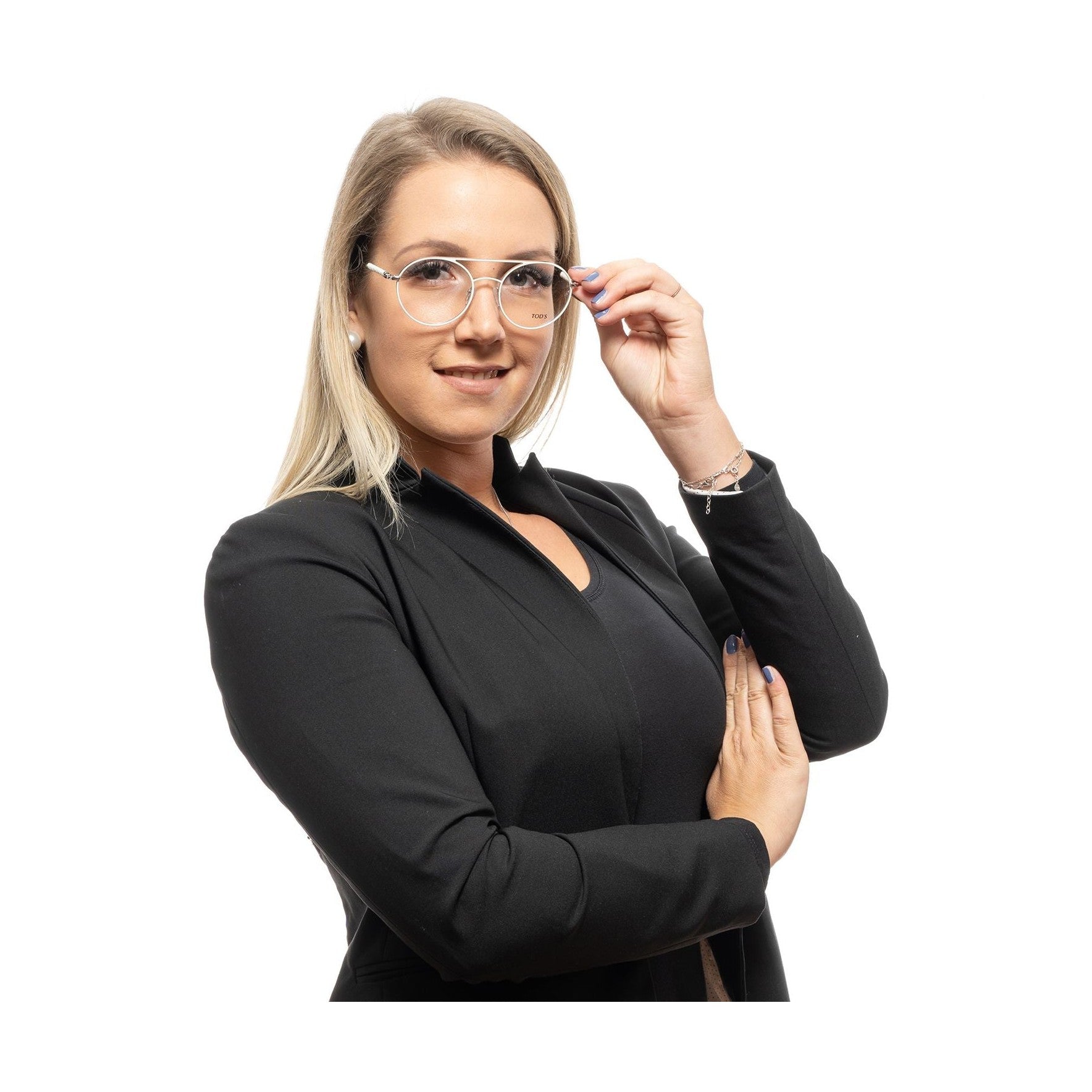 Tod's White Metal & Leather Glasses (Frames)