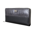 Dolce & Gabbana Black Zip Around Continental Clutch Leather Wallet