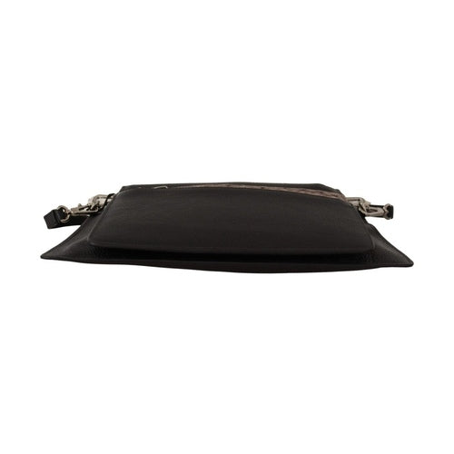 Dolce & Gabbana Black Exotic Leather Shoulder Sling Alta Sartoria Bag