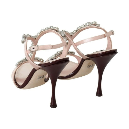 Dolce & Gabbana Pink Crystals Heels Keira Sandals