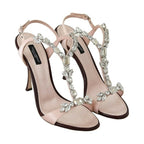 Dolce & Gabbana Pink Crystals Heels Keira Sandals
