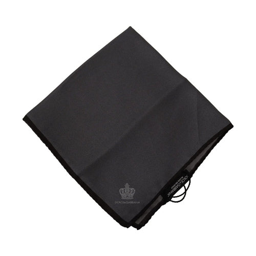 Dolce & Gabbana Gray 100% Silk Square Handkerchief Gray 100% Silk Square Handkerchief