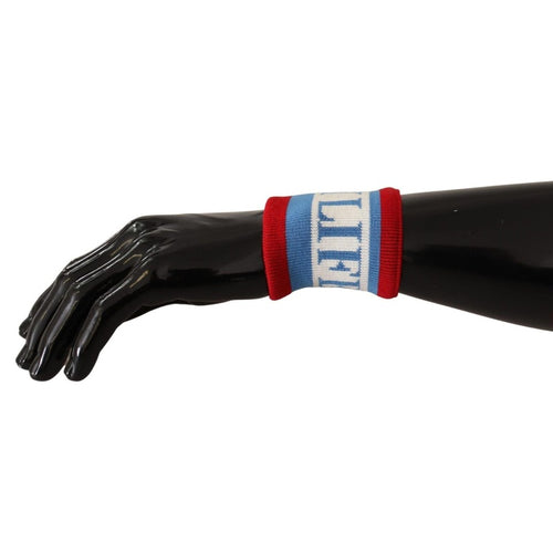 Dolce & Gabbana Multicolor King Of My Life Cashmere Wristband